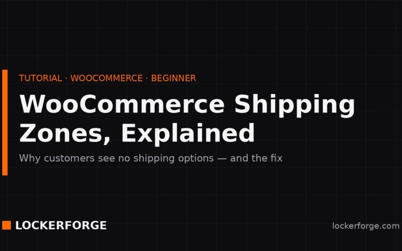 Locker Forge tutorial card — WooCommerce Shipping Zones, Explained.